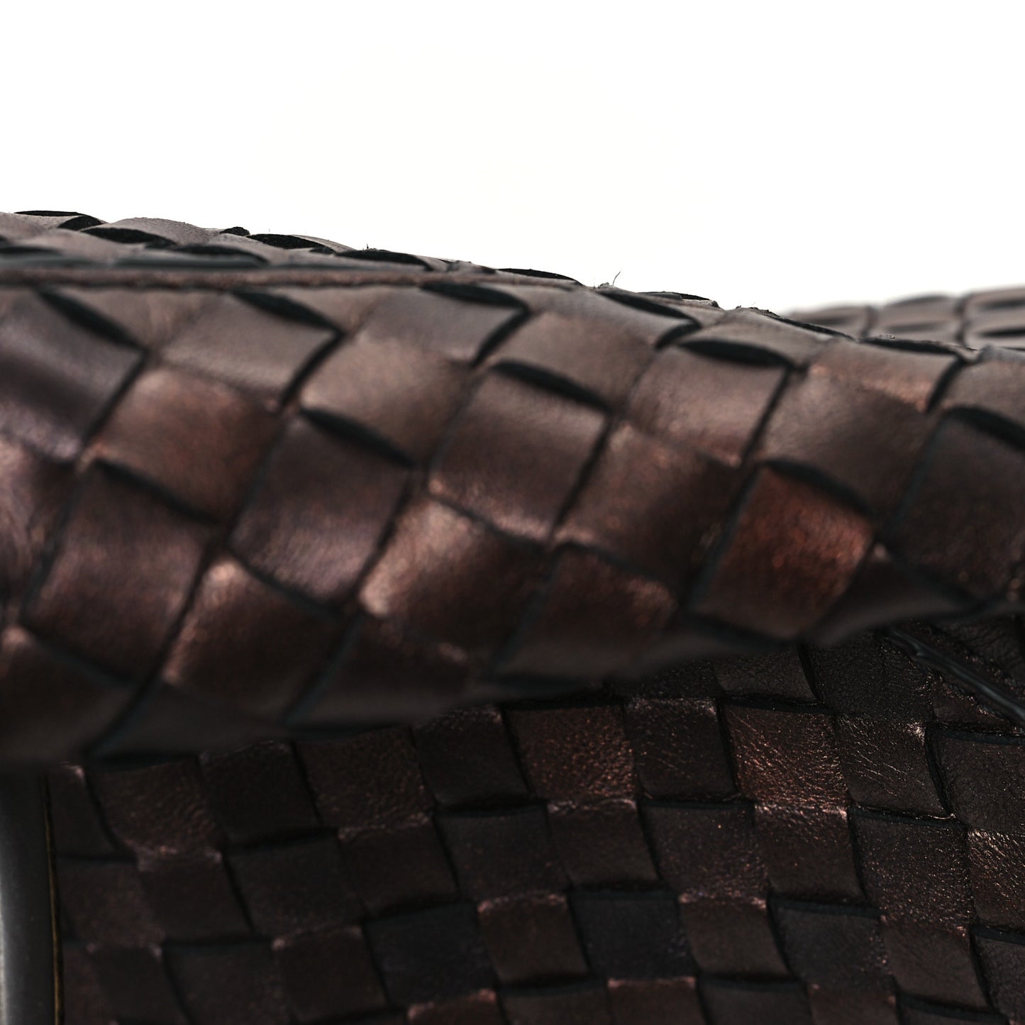 Nappa Intrecciato Small Loop Dark Bronze