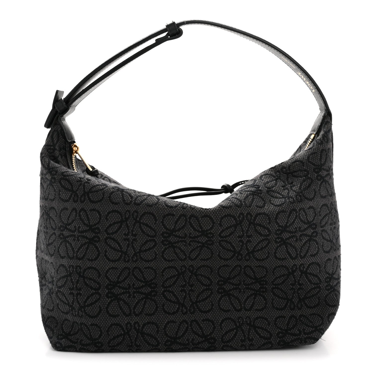 Loewe Jacquard Anagram Calfskin Medium Cubi Bag Anthracite Black 1 of 12