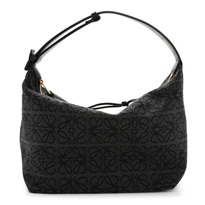 Loewe Jacquard Anagram Calfskin Medium Cubi Bag Anthracite Black 1 of 12