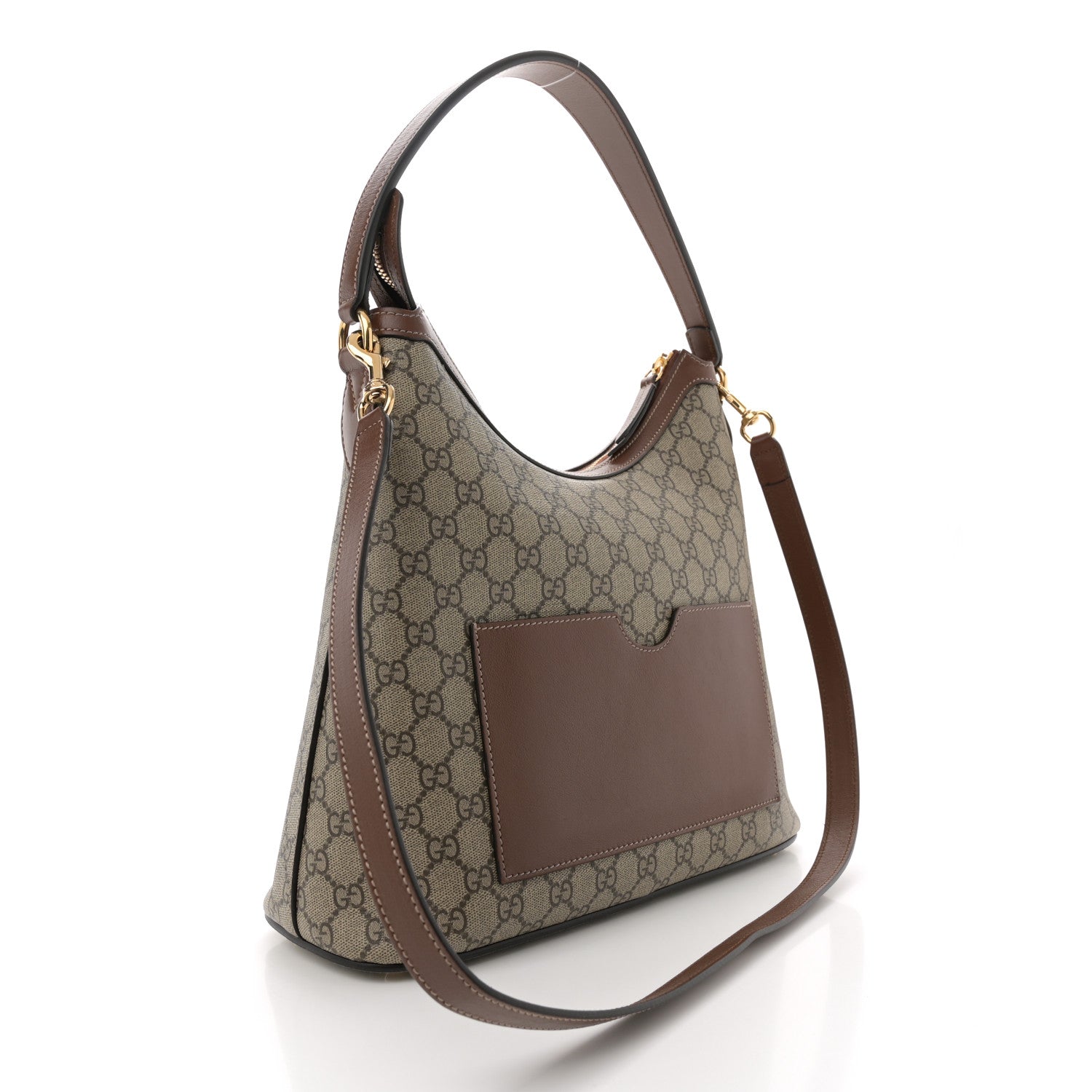 Gucci GG Supreme Monogram Linea A Hobo Brown 2 of 10