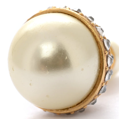 Christian Dior Crystal Pearl Dior Tribales Earrings Gold 5 of 6