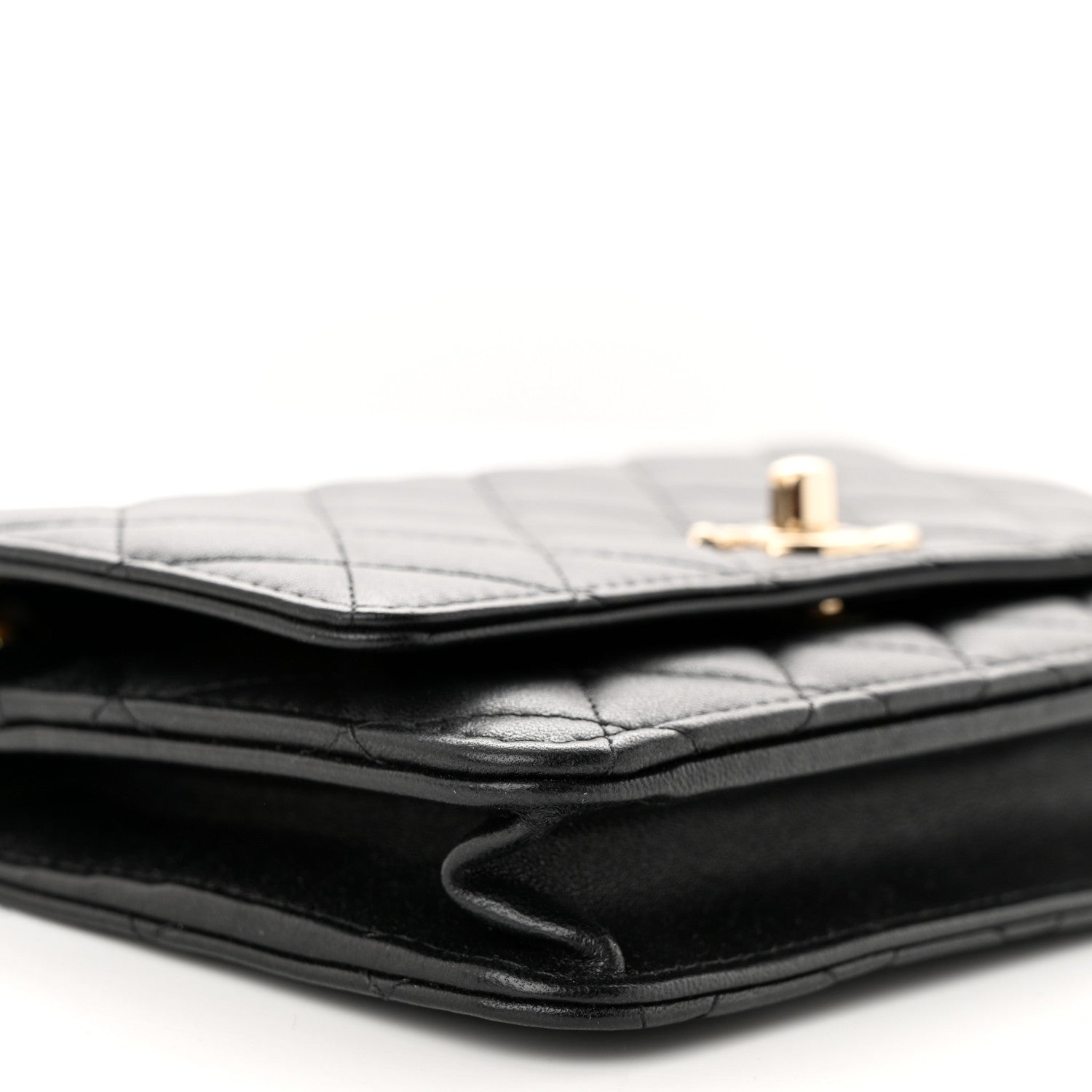 Chanel Lambskin Quilted Trendy CC Wallet On Chain WOC Black 10 of 12