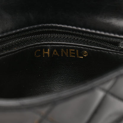 Chanel Lambskin Quilted Flap Waist Belt Bag Black 6 of 13