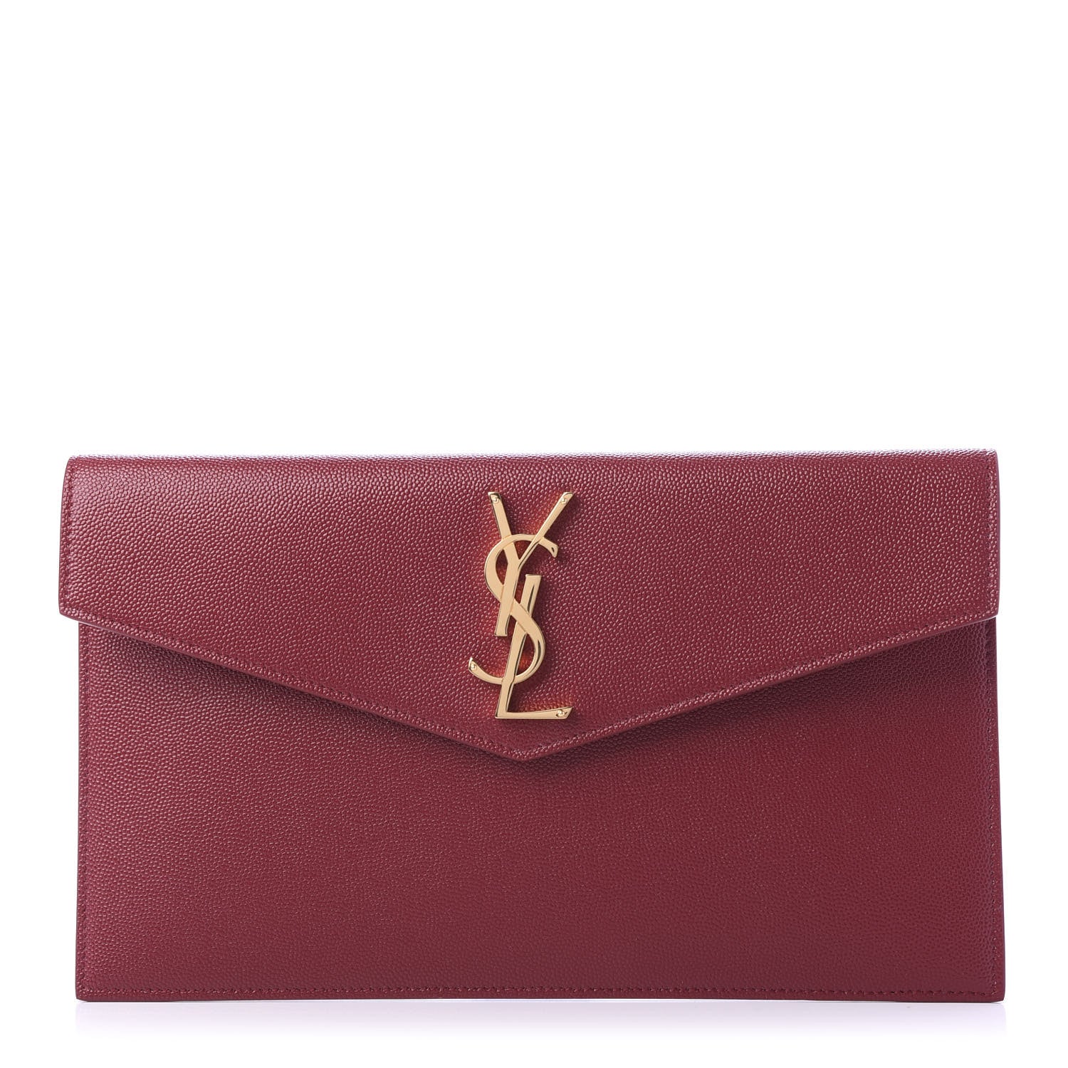 Saint Laurent Grain De Poudre Uptown Pouch Red 1 of 10