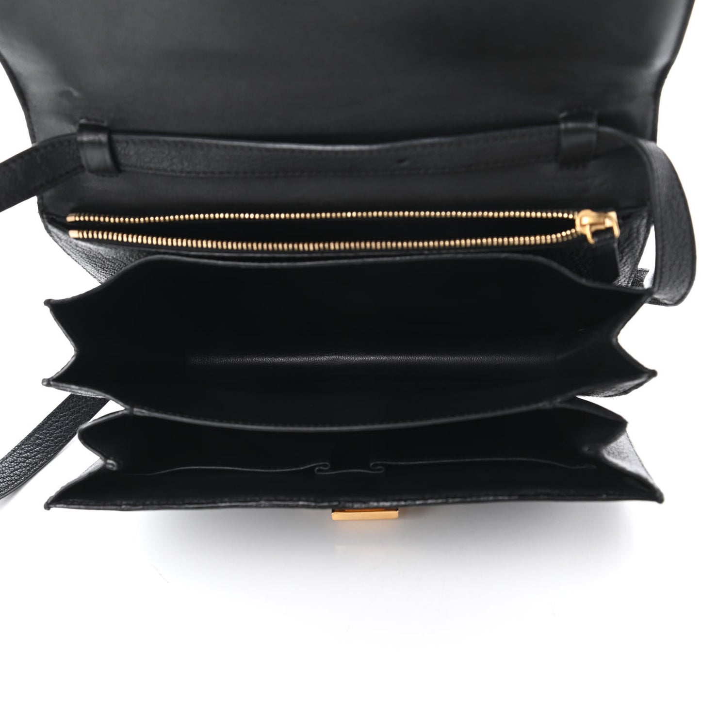Goatskin Medium Classic Box Flap Bag Black