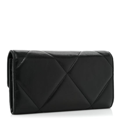 Chanel Lambskin Quilted Chanel 19 Flap Wallet Black 3 of 15