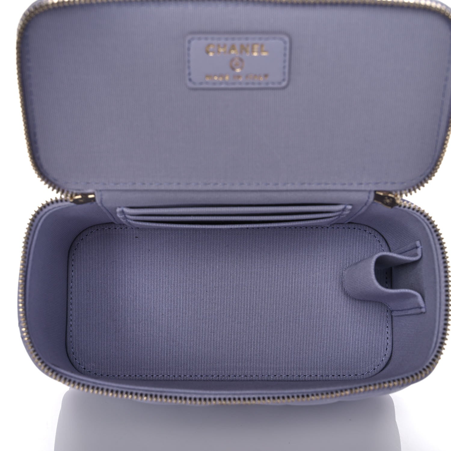 Chanel Lambskin Quilted Small Top Handle Vanity Case With Chain Light Purple 5 of 12