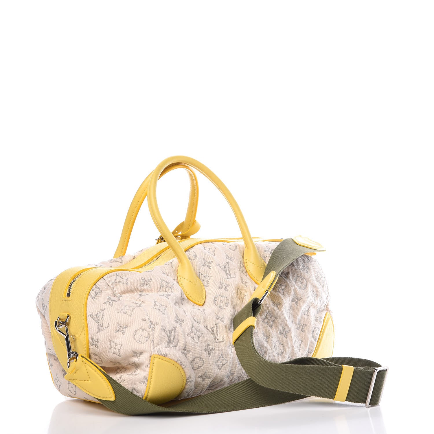 Louis Vuitton Monogram Denim Speedy Round Yellow 3 of 13