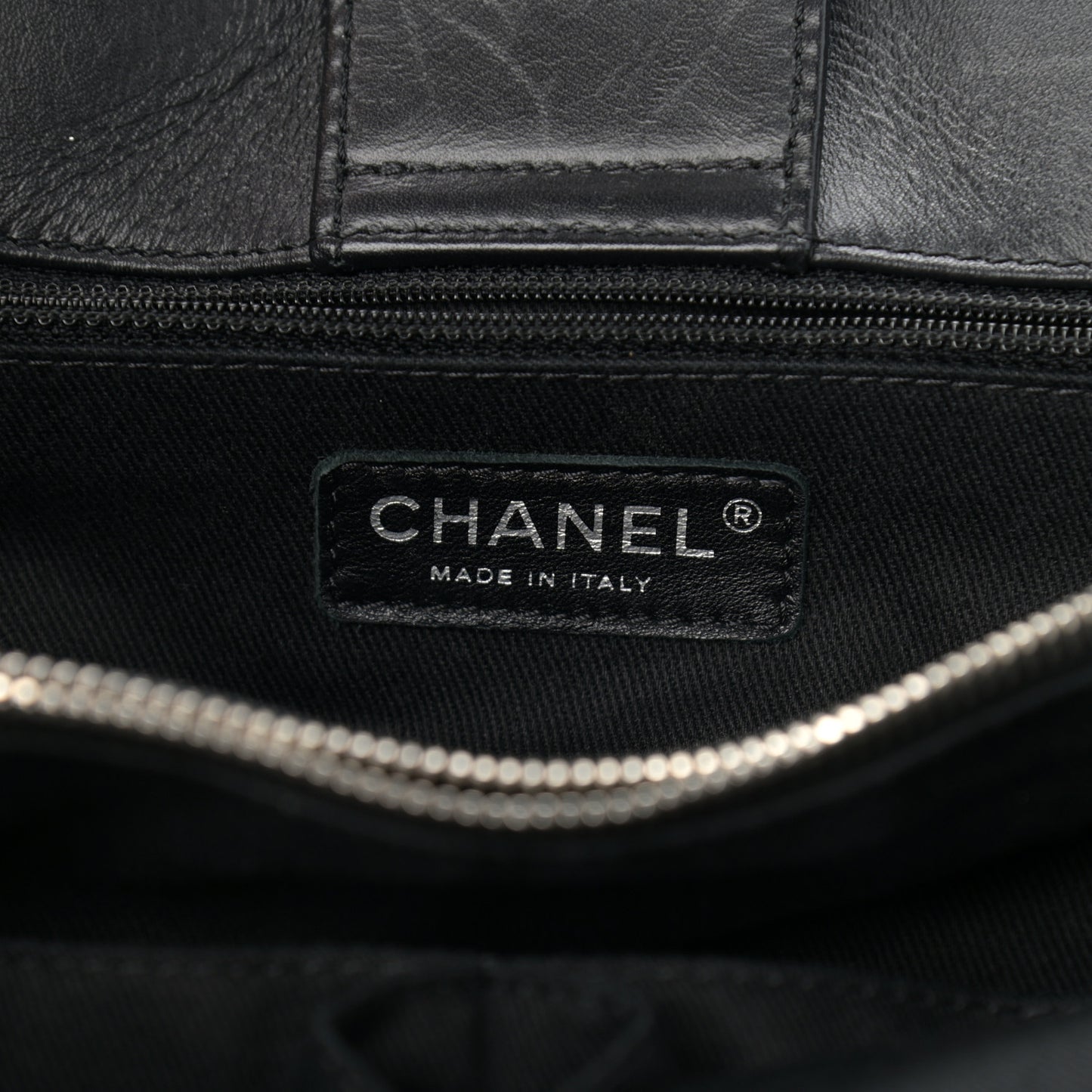 Calfskin Perforated Up In The Air Tote Black