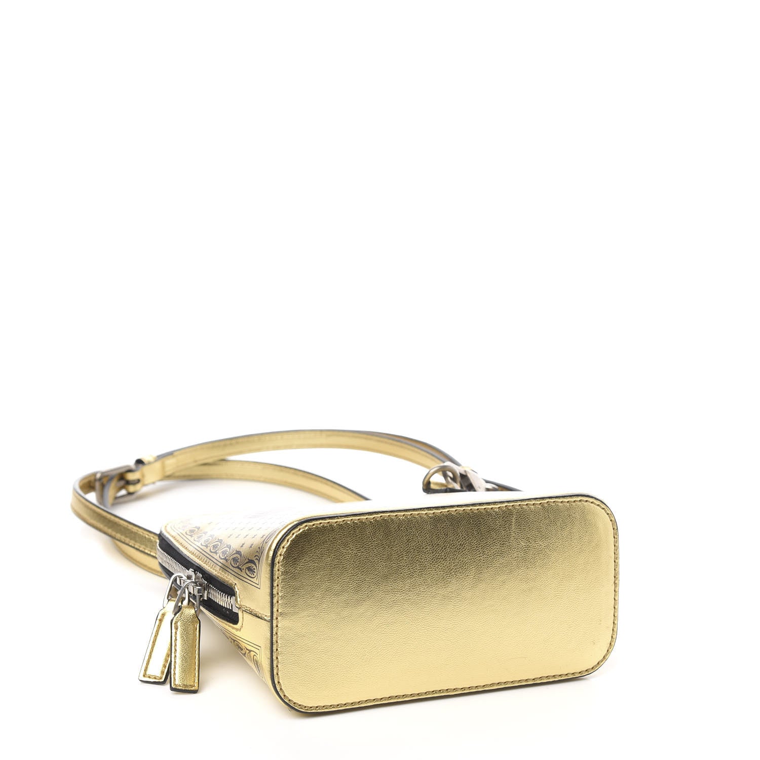 Gucci X SEGA Calfskin GUCCY Stars Mini Dome Shoulder Bag Gold 4 of 10