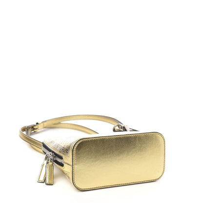 Gucci X SEGA Calfskin GUCCY Stars Mini Dome Shoulder Bag Gold 4 of 10