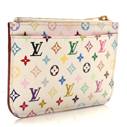 Louis Vuitton Monogram Multicolor Key Pouch White Litchi 3 of 7