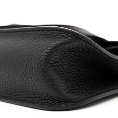 Hermes Taurillon Clemence Halzan 25 Black 9 of 11
