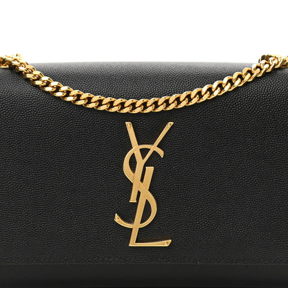 Saint Laurent Grain De Poudre Small Monogram Kate Satchel Black 7 of 10