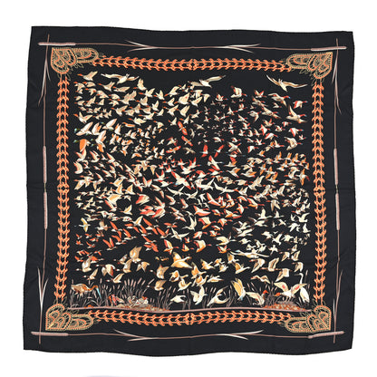 Hermes Silk Libres Comme L'Air Scarf 90 Black 2 of 10