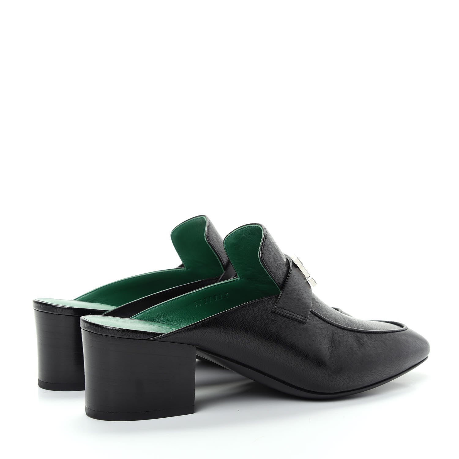 Hermes Goatskin Paradis Mules 39 Black 4 of 11