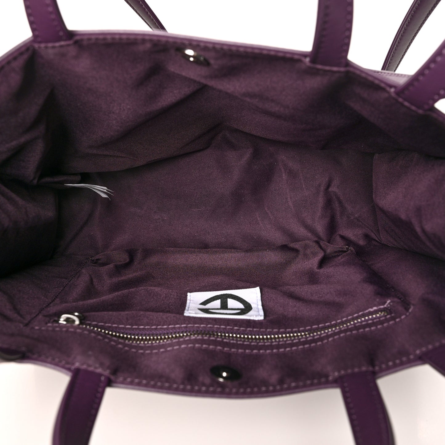 Vegan Leather Medium Shopping Bag Eggplant