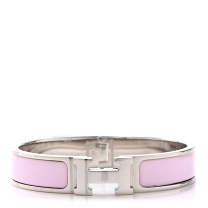 Hermes Enamel Narrow Clic Clac H Bracelet PM Bois De Rose 1 of 4
