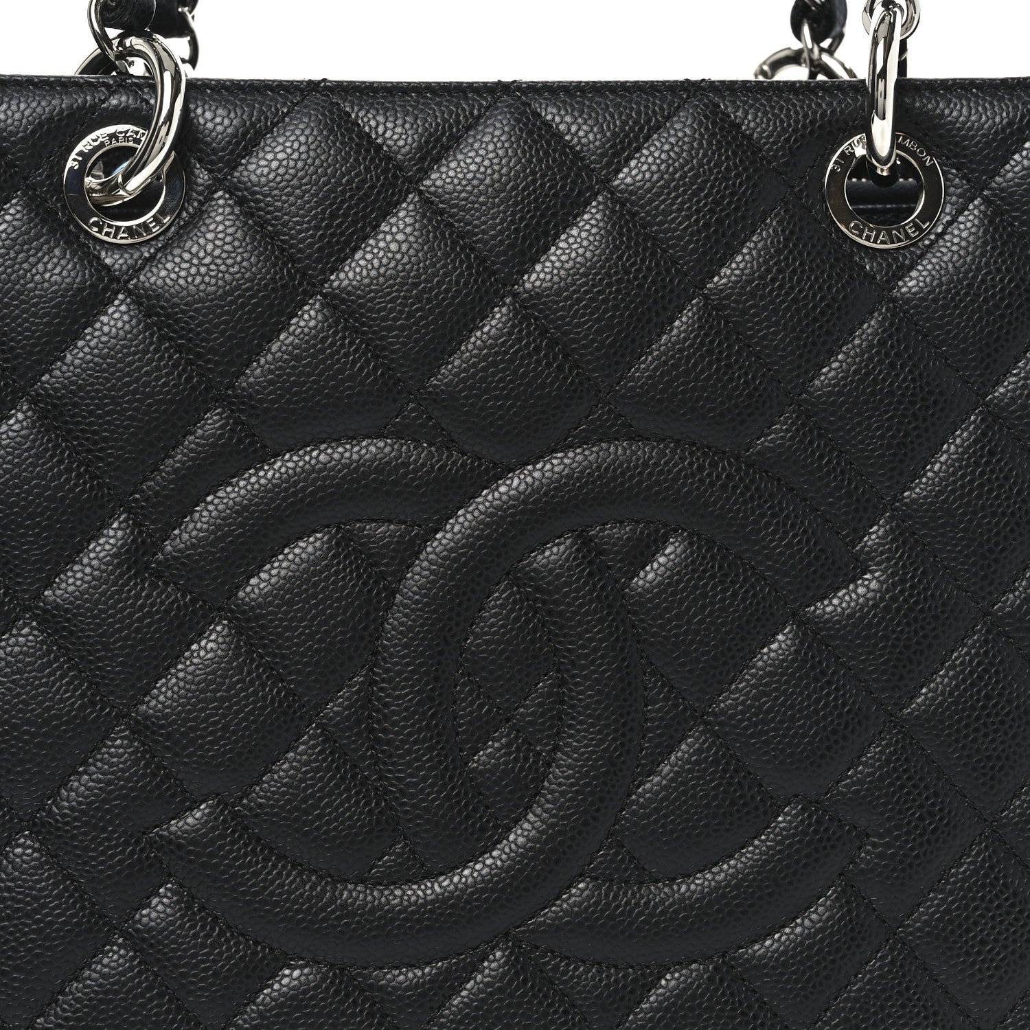 Chanel Caviar Quilted Grand Shopping Tote GST Black 8 of 11