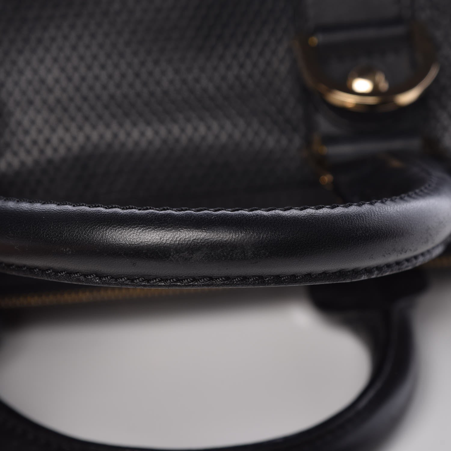 Versace Perforated Calfskin Madonna Satchel Black 12 of 12