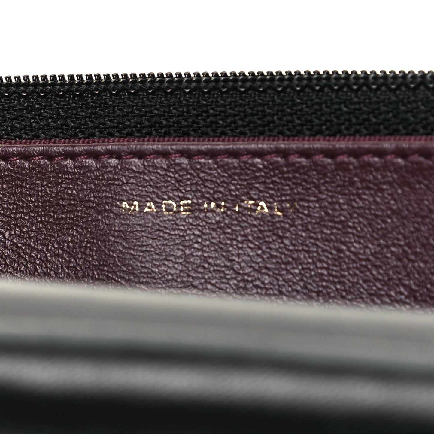 Lambskin Chevron Quilted Wallet On Chain WOC Black