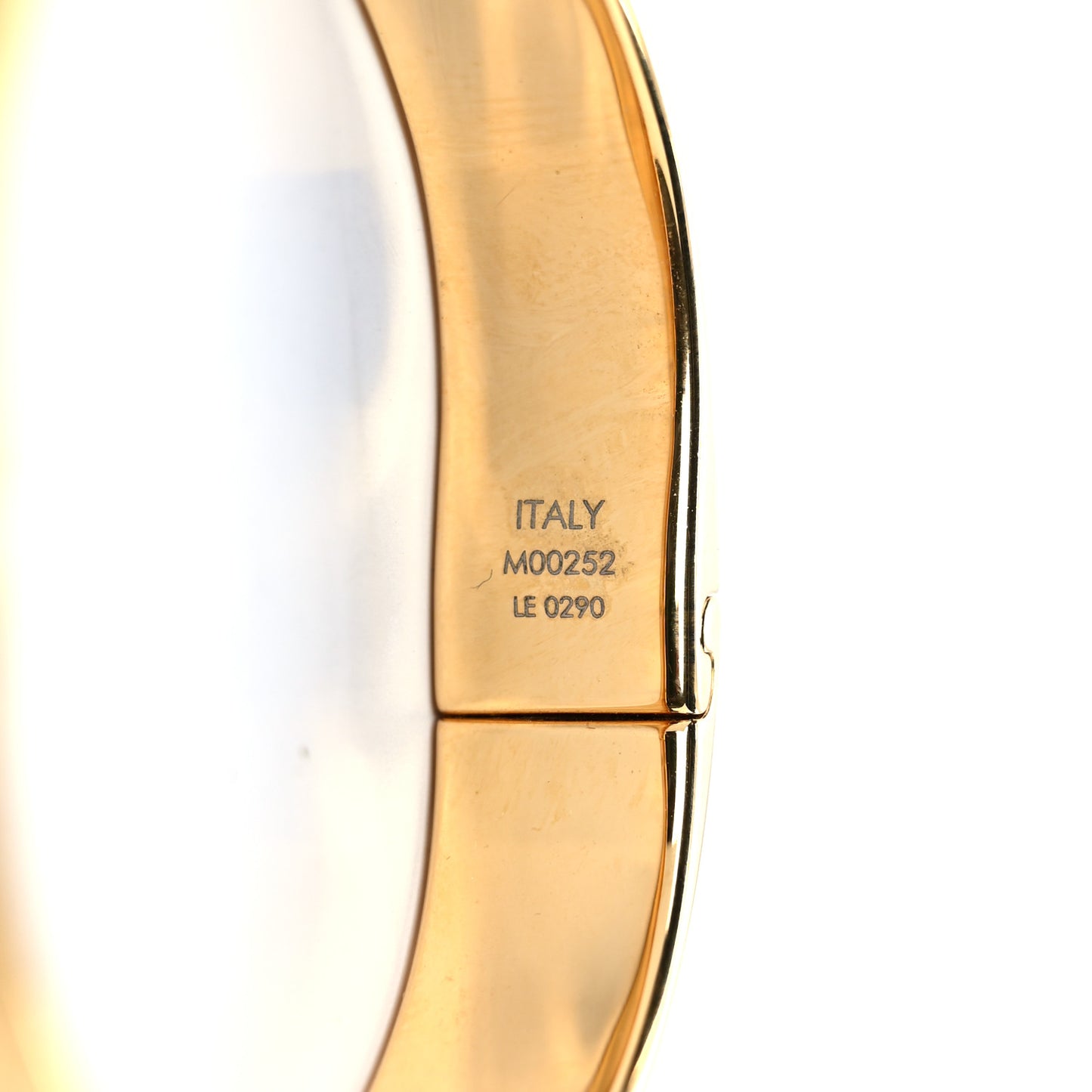 Brass Monogram Nanogram Cuff M Gold
