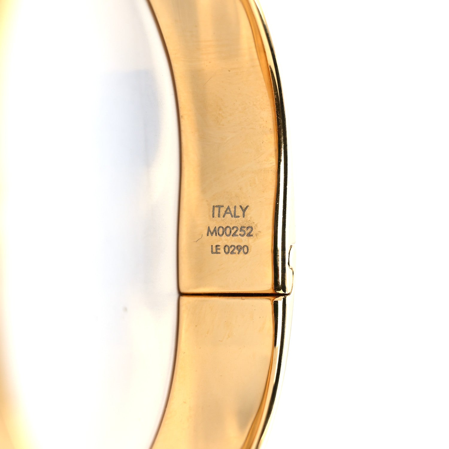 Louis Vuitton Brass Monogram Nanogram Cuff M Gold 5 of 7