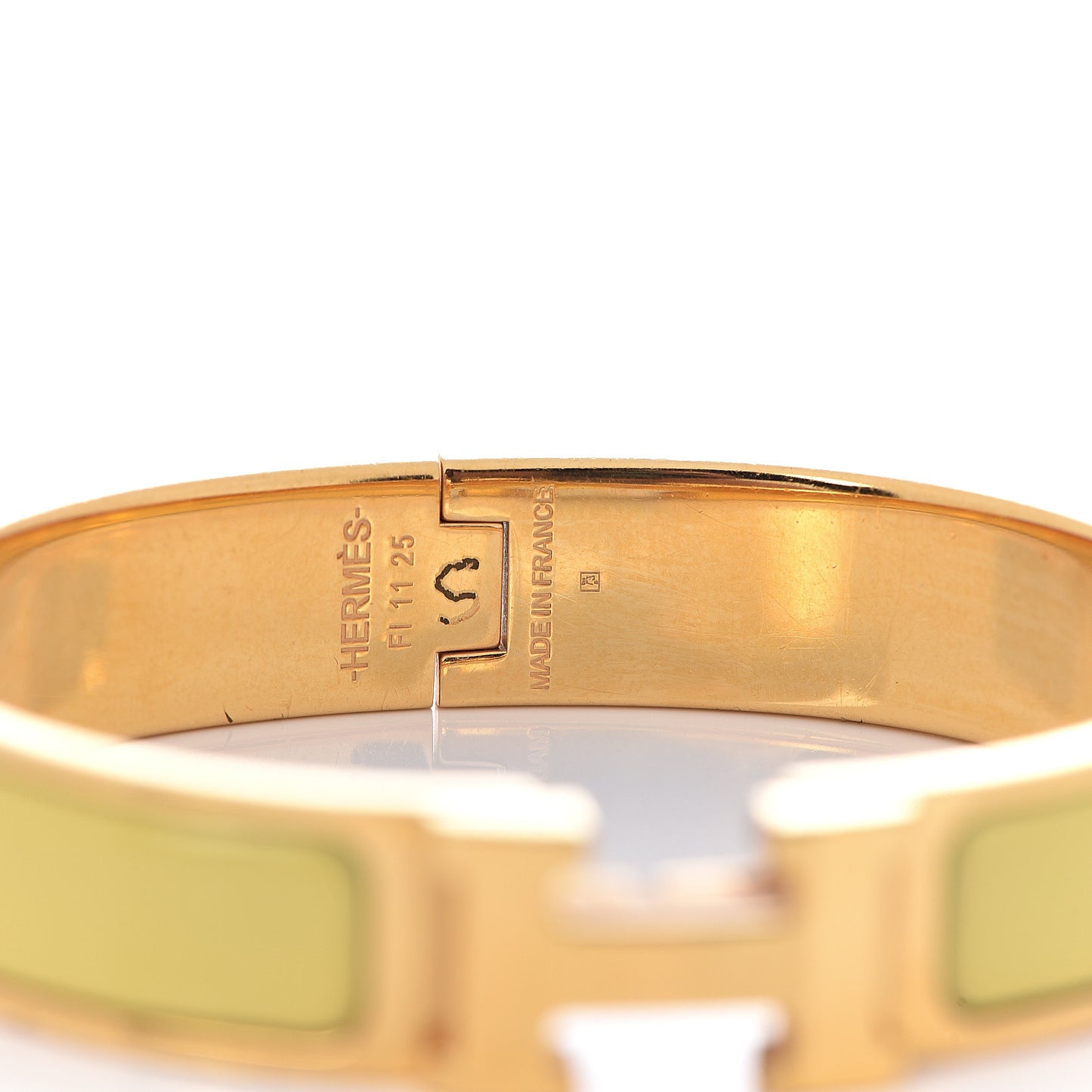 Enamel Narrow Clic Clac H Bracelet PM Jaune Citron