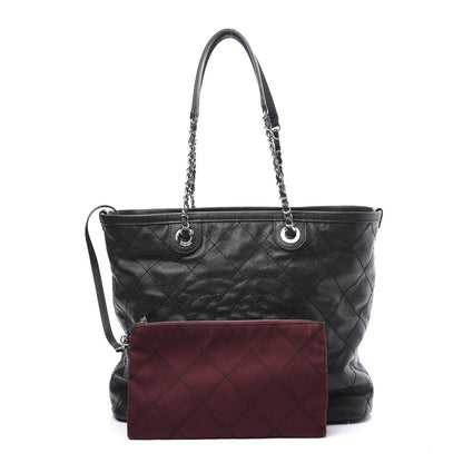 Chanel Grained Calfskin Quilted Small Daily Shopping Tote Black 2 of 12