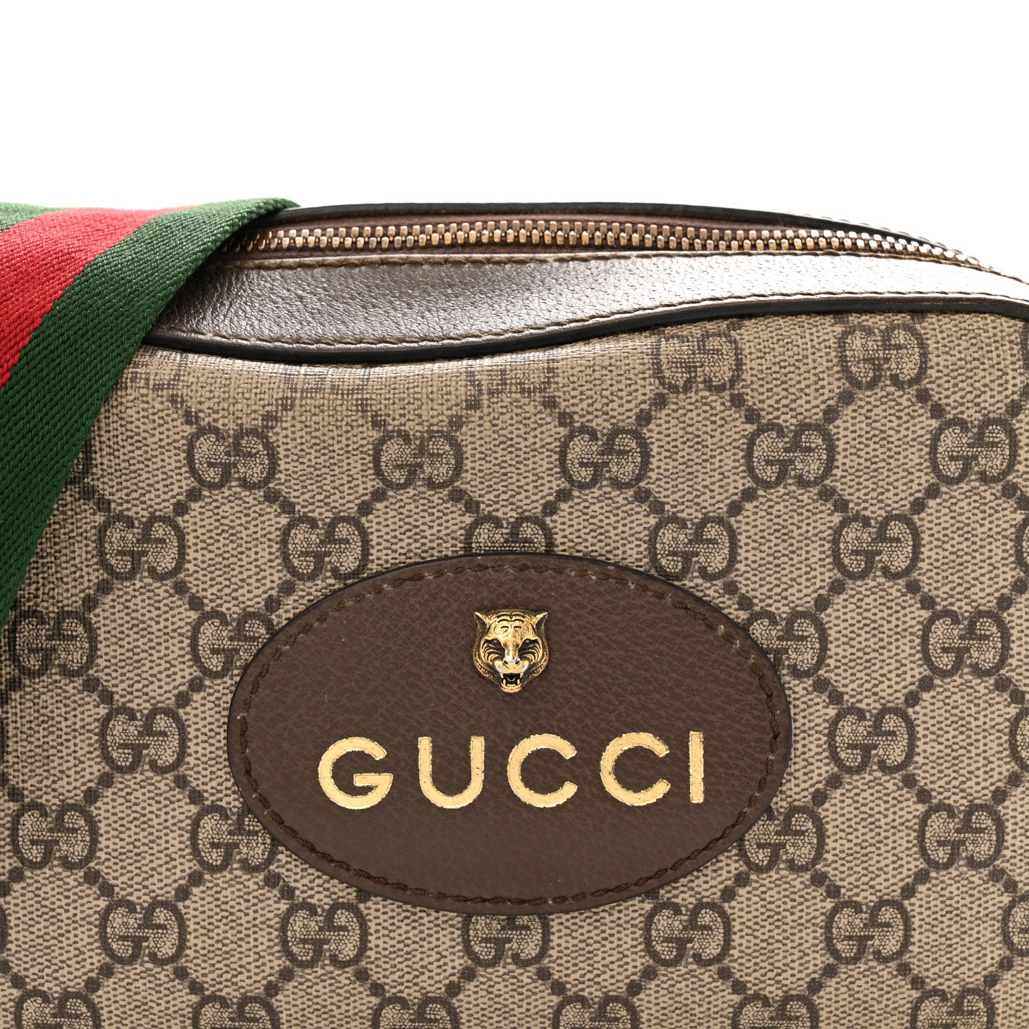 Gucci GG Supreme Monogram Web Neo Vintage Shoulder Bag Beige New Acero Crop 8 of 15