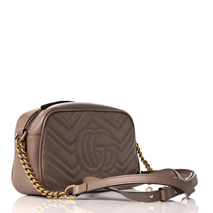 Gucci Calfskin Matelasse Small GG Marmont Chain Shoulder Bag Porcelain Rose 3 of 8