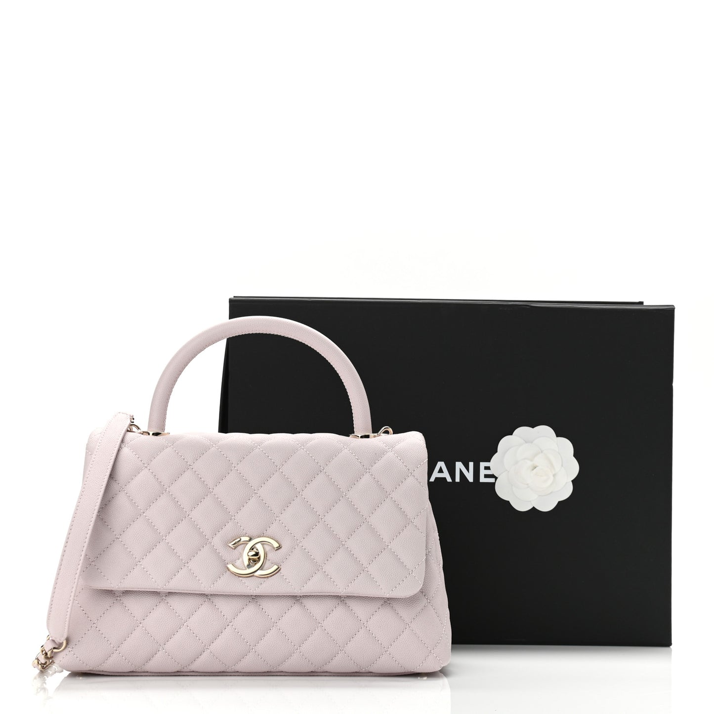 Caviar Quilted Small Coco Handle Flap Lilas Lilac