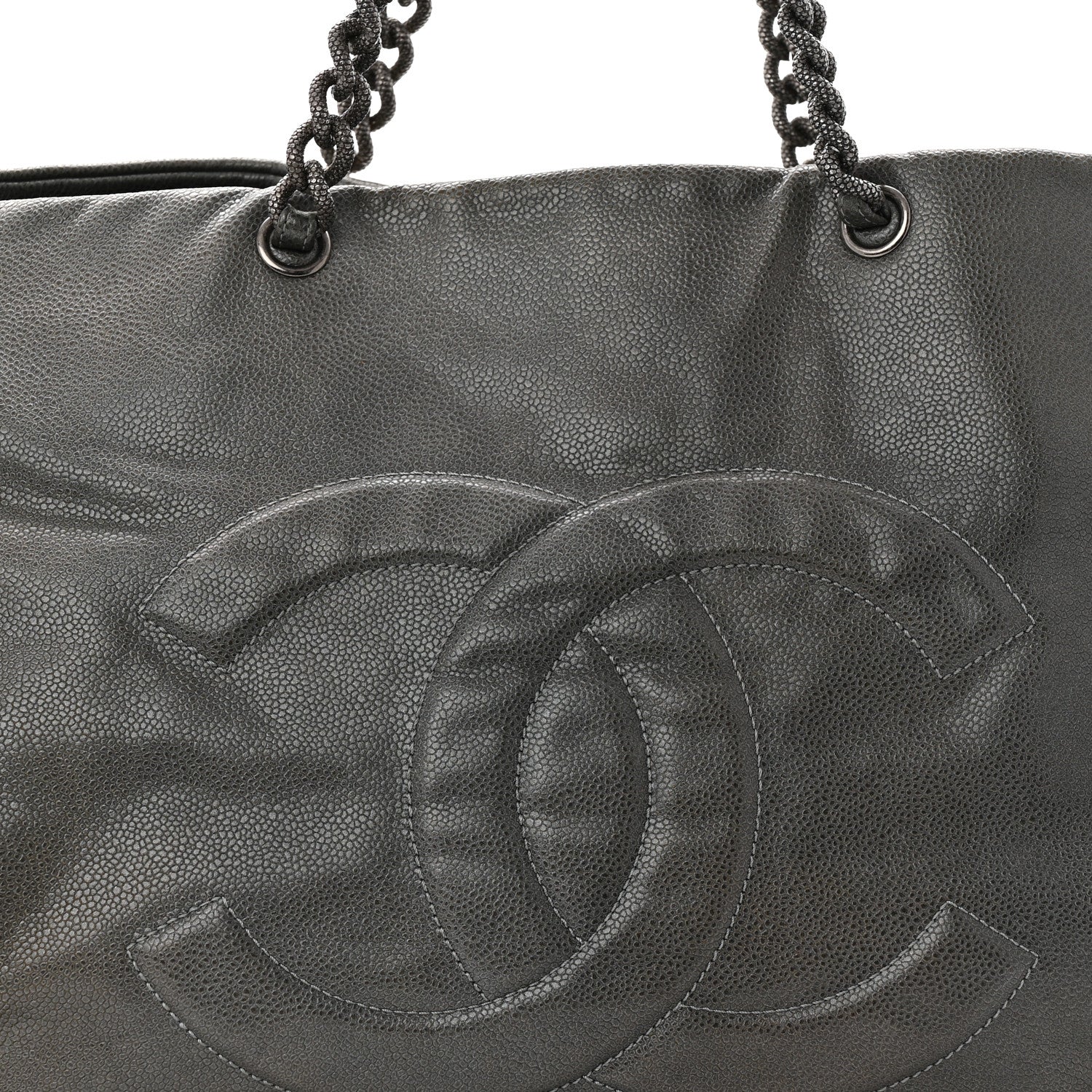 Chanel Caviar 31 Large Tote Dark Grey 9 of 11