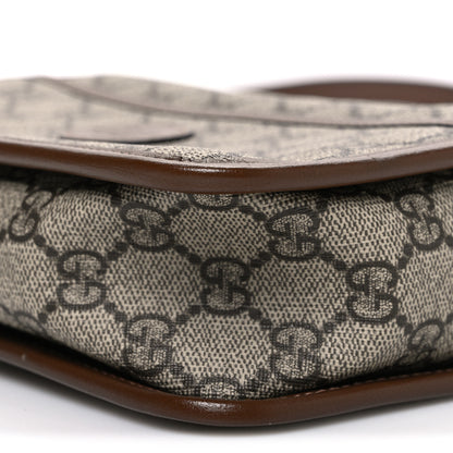 Gucci GG Supreme Monogram Azalea Calfskin Mini Retro Interlocking G Shoulder Bag Beige Ebony Brown Sugar 10 of 10