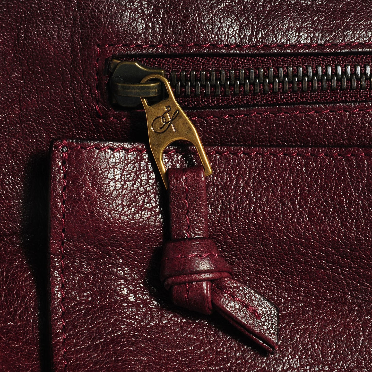 Lambskin PS1 Medium Satchel Burgundy