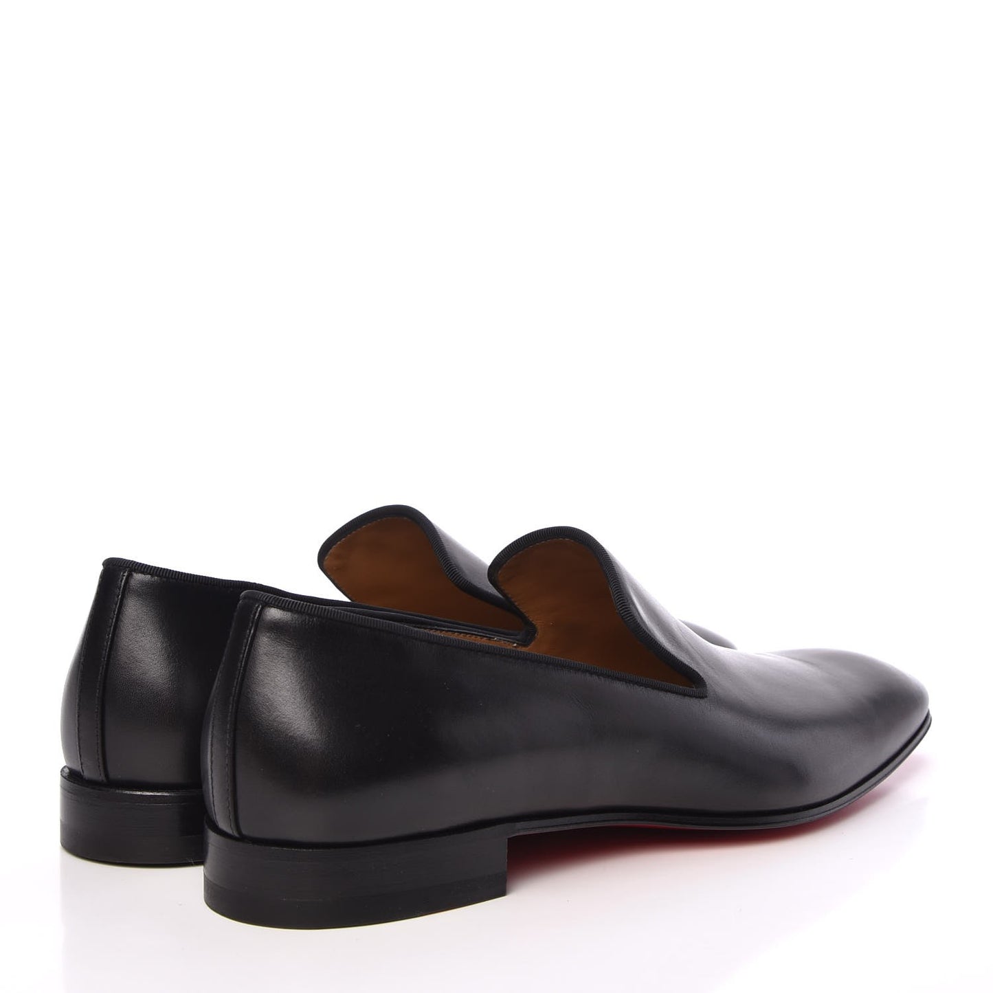 Mens Calfskin Dandelion Flat Loafers 42 Black