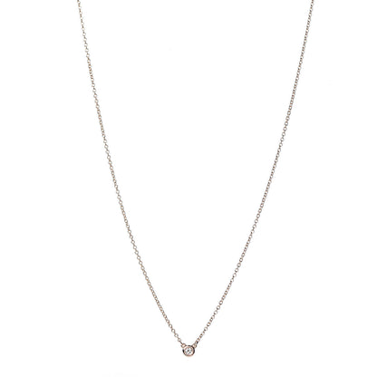 Tiffany 18K Rose Gold Diamond .03ct Elsa Peretti Diamonds by the Yard Pendant Necklace 1 of 9