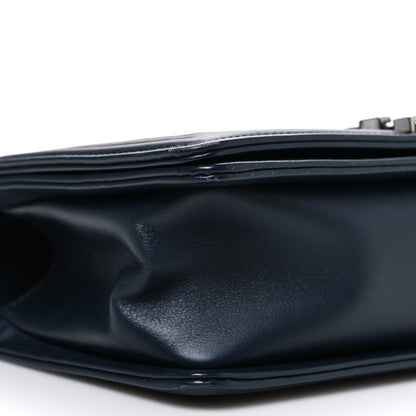 Chanel Calfskin Quilted Medium Boy Flap Dark Navy 9 of 12