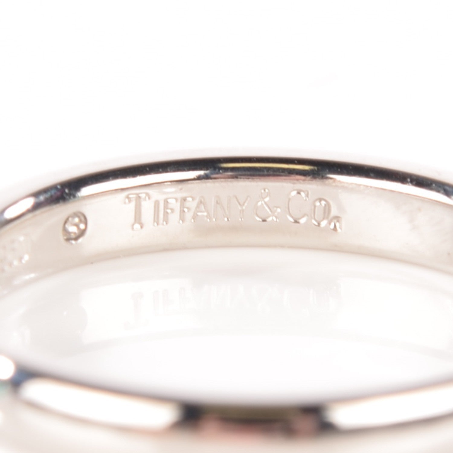 Tiffany Platinum Diamond Elsa Peretti Band Ring 6 11 of 13