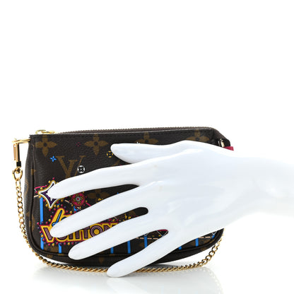 Louis Vuitton Monogram 2020 Christmas Animation Roller Coaster Mini Pochette Accessories Pivoine 2 of 9