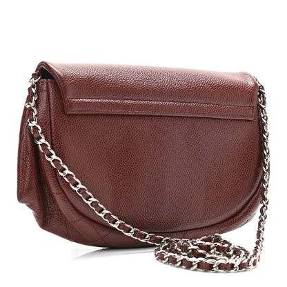 Chanel Caviar Half Moon Wallet On Chain WOC Bordeaux 2 of 10
