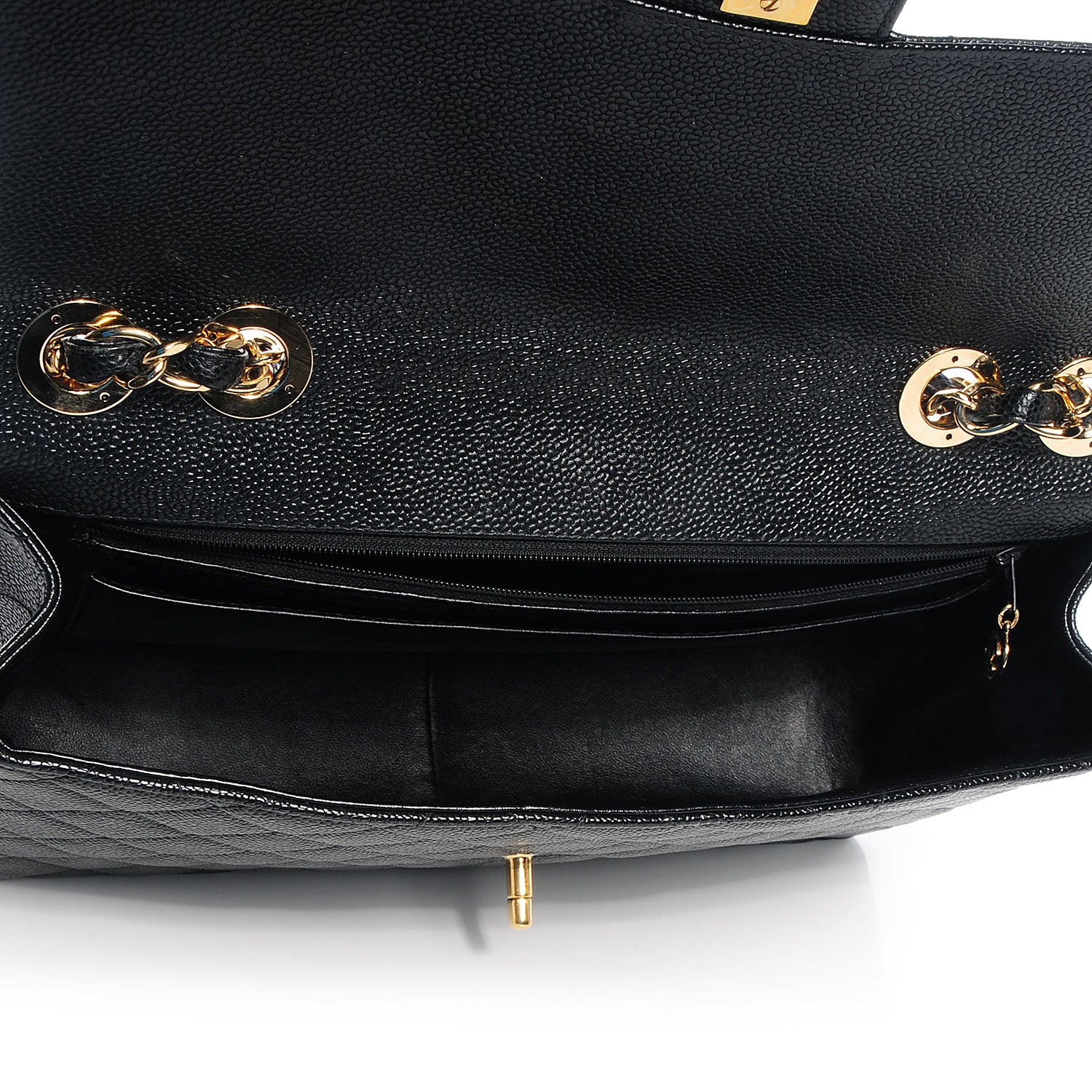 Chanel Caviar Jumbo Single Flap Black 6 of 9