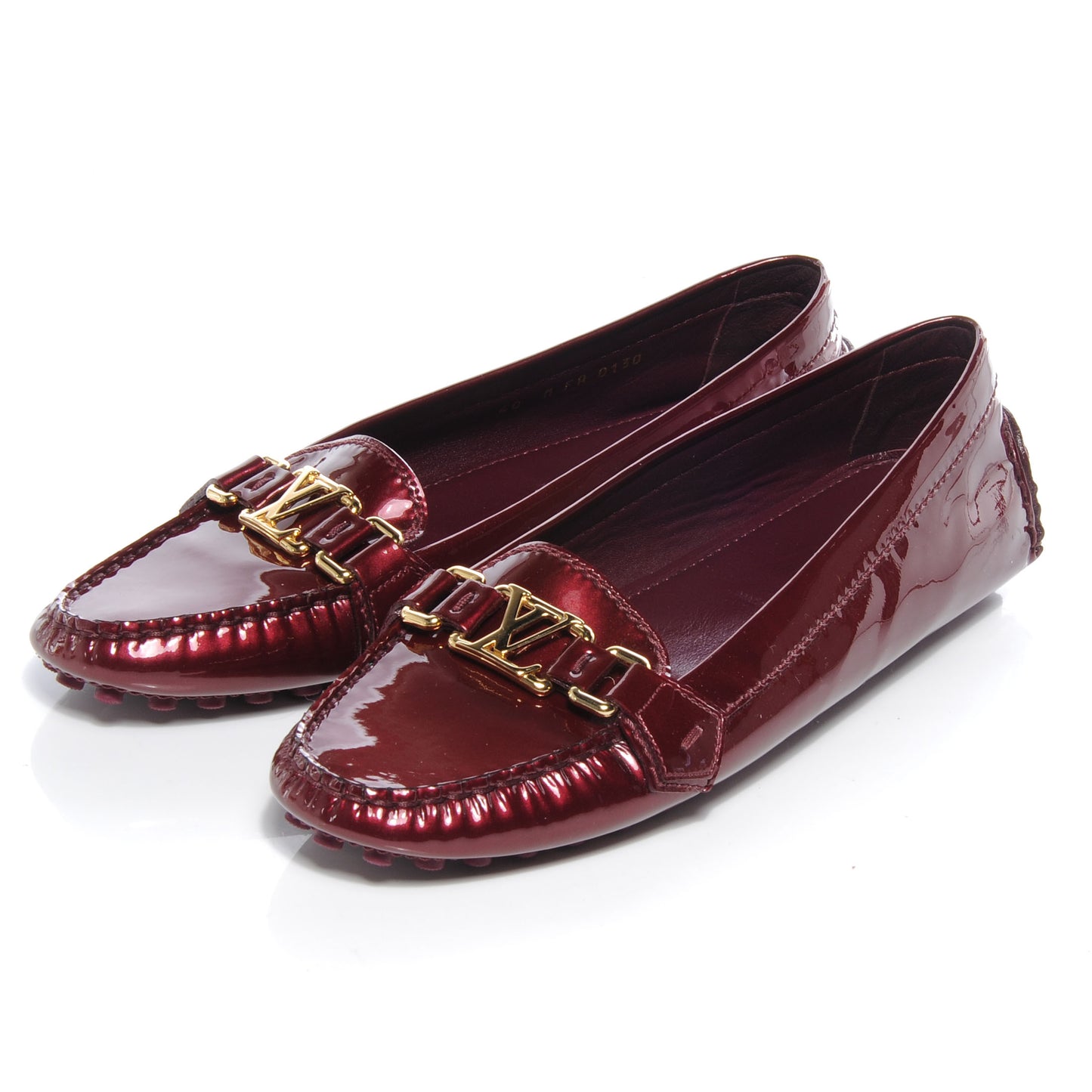 Patent Oxford Ballerina Flats 10 Rouge Fauviste