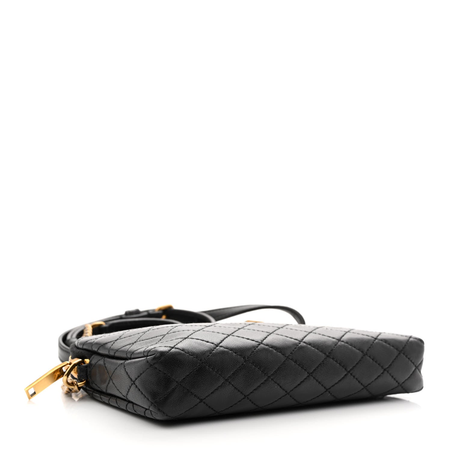 Saint Laurent Lambskin Quilted Gaby Zipped Pouch Black 4 of 10