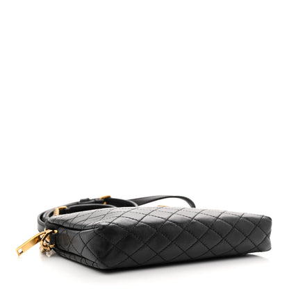 Saint Laurent Lambskin Quilted Gaby Zipped Pouch Black 4 of 10
