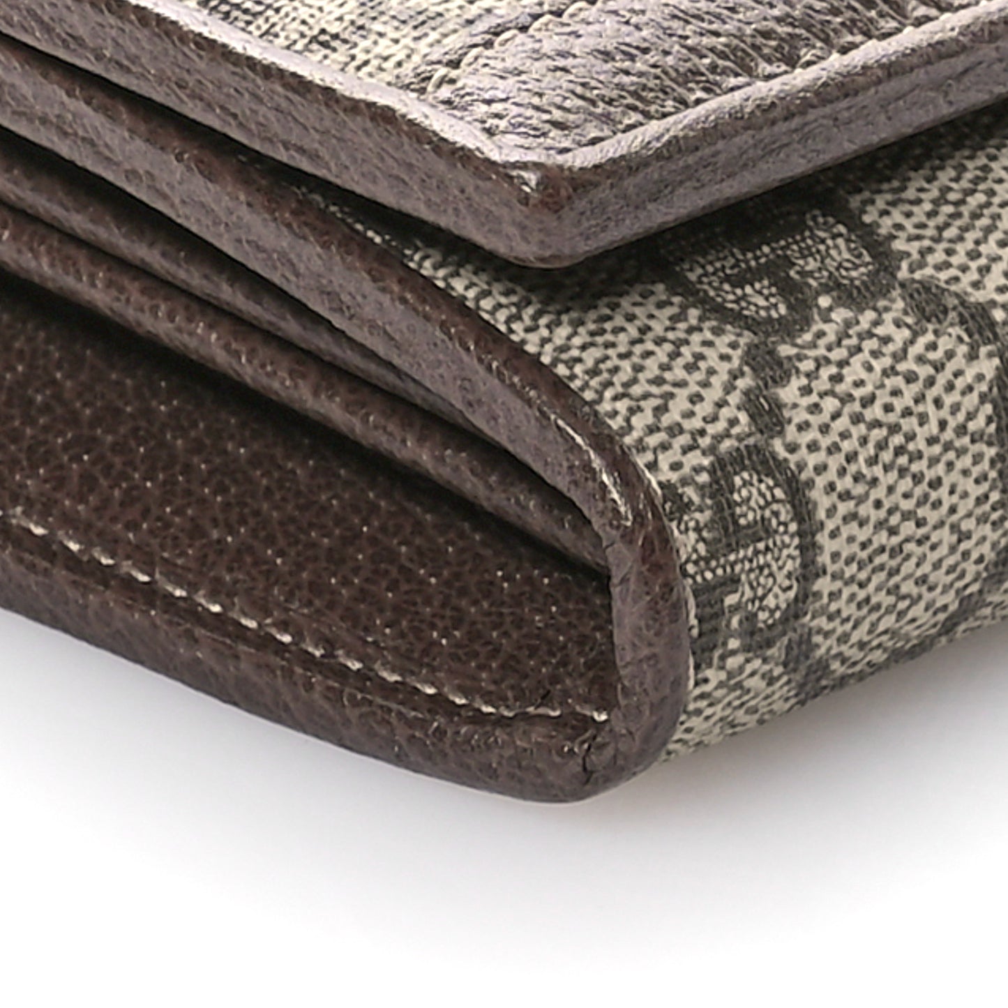 GG Supreme Monogram Web Ophidia Wallet On Chain Brown