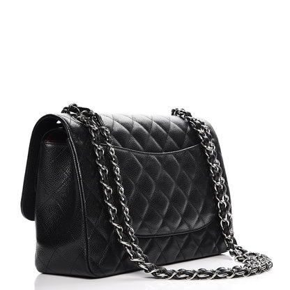 Chanel Caviar Quilted Jumbo Double Flap Black 3 of 9