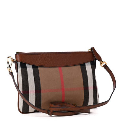 Burberry House Check Derby Peyton Crossbody Clutch Bag Tan 2 of 4