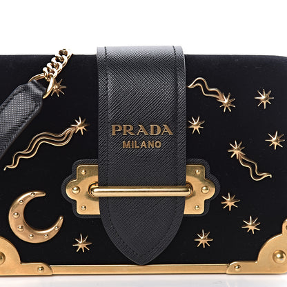 Prada Velvet Cahier Astrology Bag Black 9 of 9
