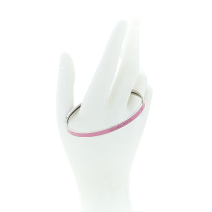 Hermes Enamel Printed Extra Narrow Printed Bracelet 70 Rose Patch 2 of 6